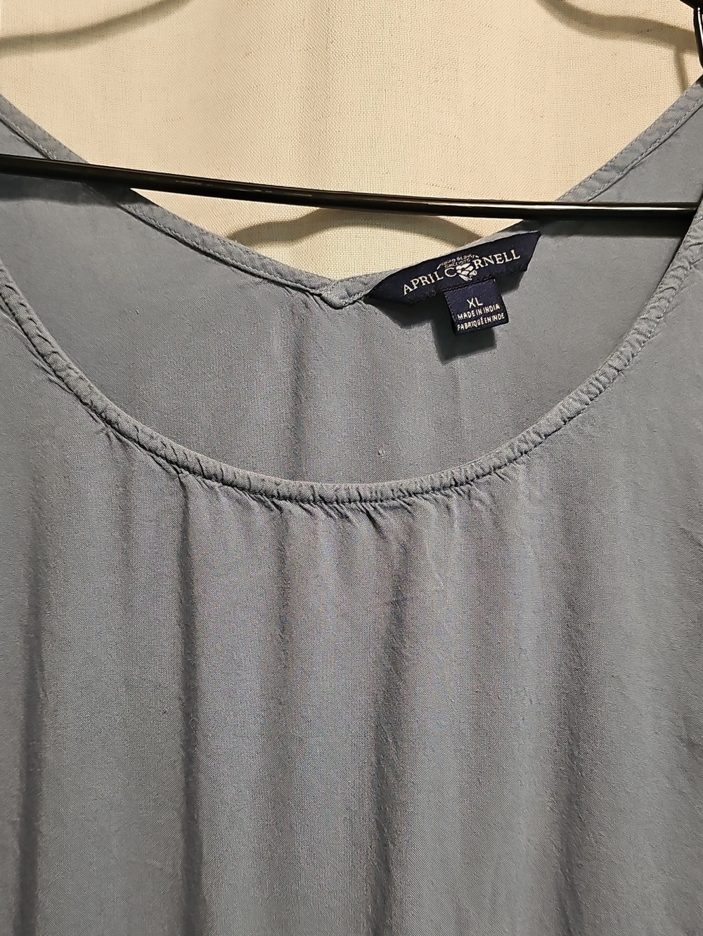 April Cornell Dusty Blue Tunic Tank